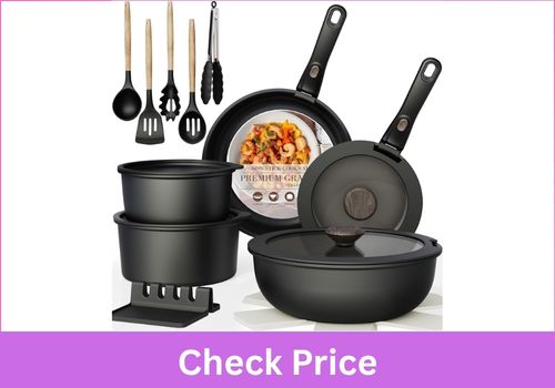 ASTERCOOK 21-Piece Detachable Cookware Set