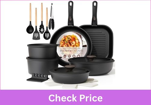 Astercook 23 Pcs Pots and Pans Set Non Stick