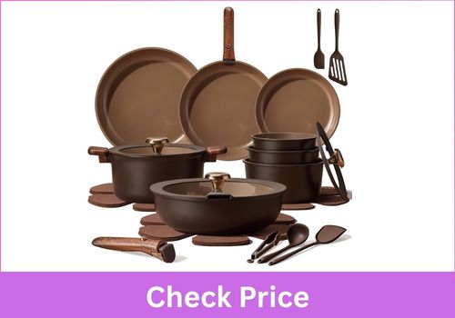 CAROTE 25pcs Ceramic Cookware Set
