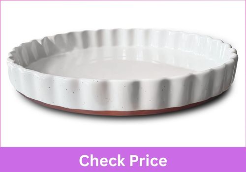 Ceramic Porcelain 9 Inch Ruffled Tart Pan