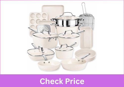 
GOTHAM STEEL HAMMERED 20 Pc Ceramic Cookware Set
