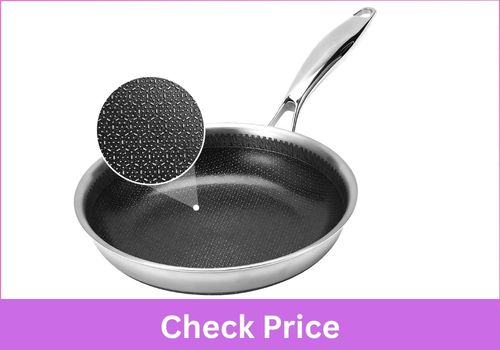 Legacy Culinaryware 8-Inch Tri-Ply Stainless Steel Hybrid Frying Pan