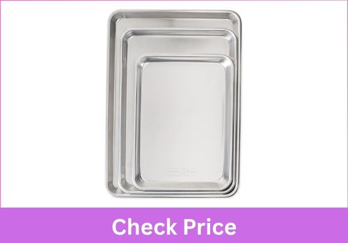 NORDIC WARE Naturals 3-Piece Aluminum Half Jelly Roll Quarter Set