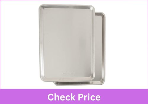 NORDIC WARE Naturals Aluminum Half Sheet 2-Pack Reinforced Steel Rim 