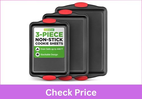 NutriChef Non-Stick Silicone Stackable Bakeware Set