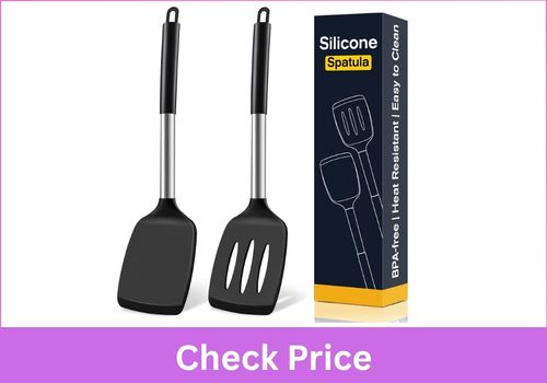 Silicone BPA Free Stainless Steel Kitchen Turner 