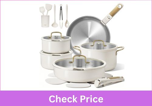 CAROTE 21pcs  3 Ply Stainless Steel Cookware