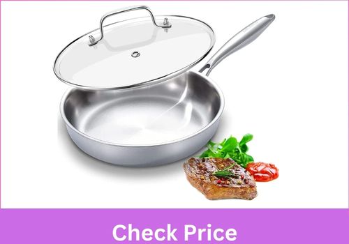 DELARLO 12-Inch Frying Pan with Lid